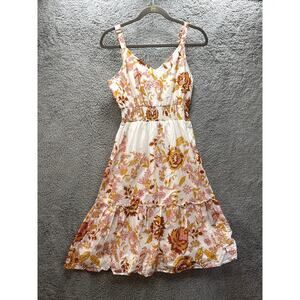 NAOO Women's Medium Sundress Floral Adjustable Straps Summer‎ Party